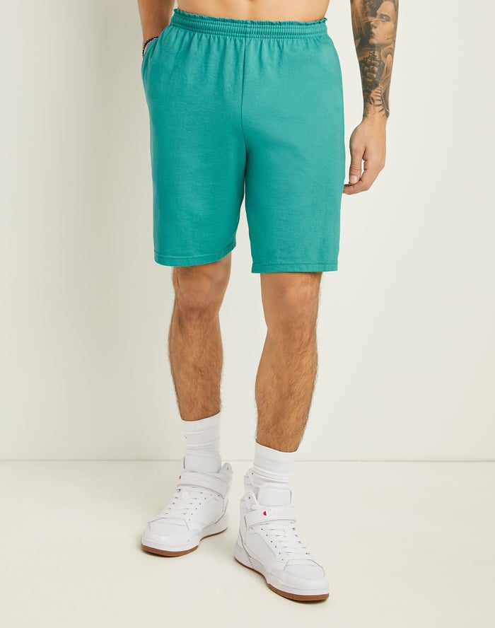 Champion Classic Cotton Jersey Turquoise Shorts Mens - South Africa JKXGZA683